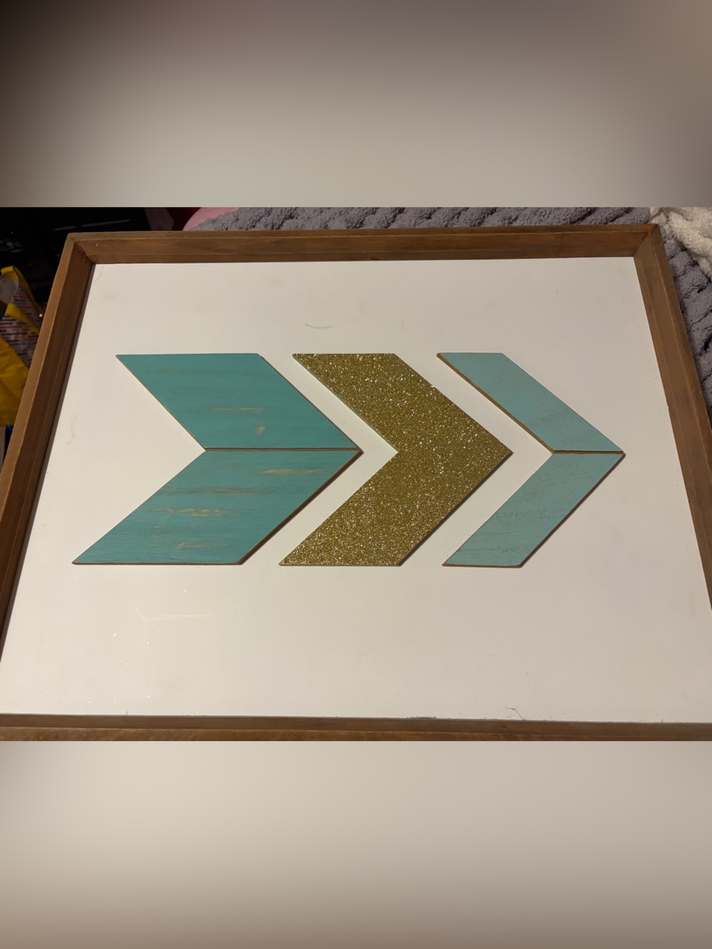 Hobby Lobby Turquoise and Gold Arrow Trio Wall Décor